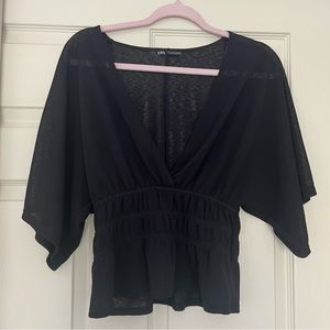 Sheer Black Zara top